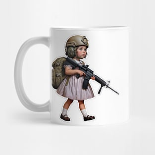 The Little Girl and a Gun Mug